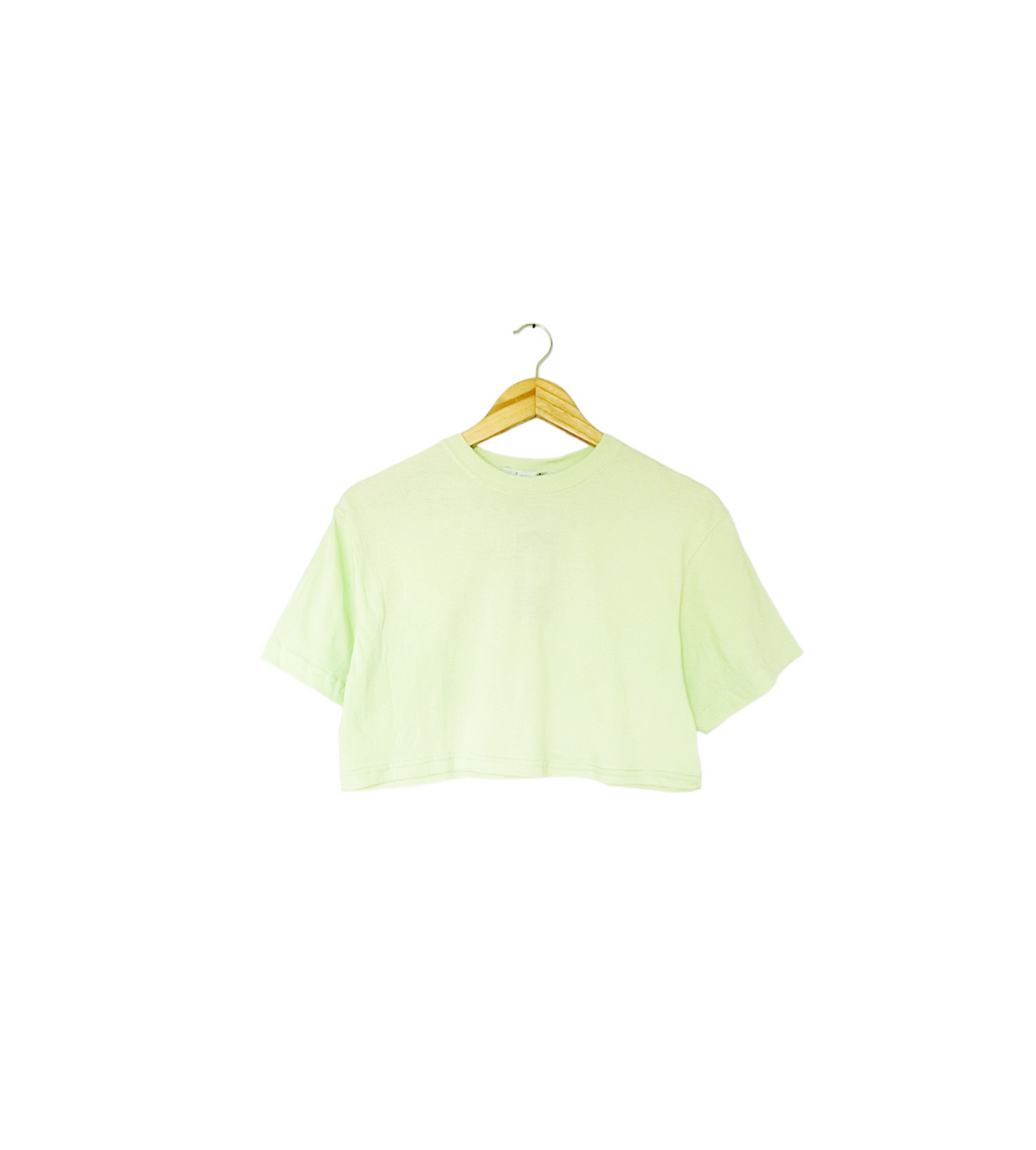 Camiseta Algodón Cropped Verde -  Laezzha 